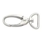 Karabińczyk metalowy 16x46mm SREBRNY