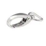 Karabińczyk metalowy 16x46mm SREBRNY