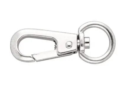 Karabińczyk metalowy 16x56mm SREBRNY