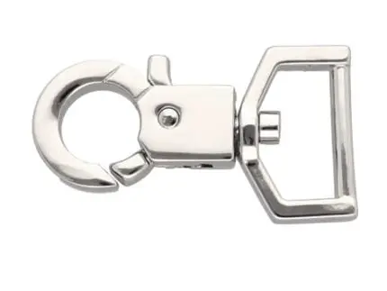 Karabińczyk metalowy 18x45mm SREBRNY