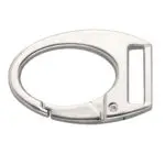 Karabińczyk metalowy 19x47mm SREBRNY (18)