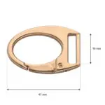 Karabińczyk metalowy 19x47mm ZŁOTY (19)