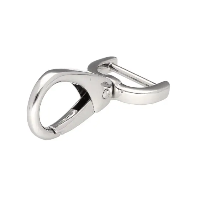 Karabińczyk metalowy 19x51mm SREBRNY (11)