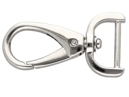 Karabińczyk metalowy 19x51mm SREBRNY (11)