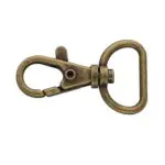 Karabińczyk metalowy 20x43mm rybka STARE ZŁOTO