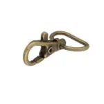 Karabińczyk metalowy 20x43mm rybka STARE ZŁOTO