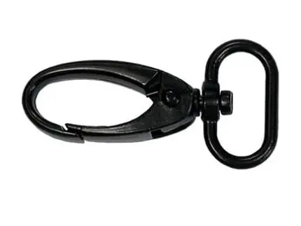 Karabińczyk metalowy 20x47mm CZARNY MAT