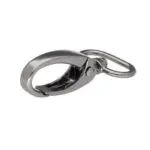 Karabińczyk metalowy 20x47mm CZARNY NIKIEL