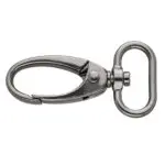 Karabińczyk metalowy 20x47mm CZARNY NIKIEL (4)