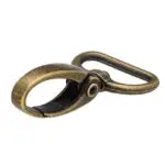 Karabińczyk metalowy 20x47mm STARE ZŁOTO (3)