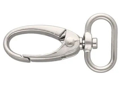 Karabińczyk metalowy 20x48mm SREBRNY MAT(2)