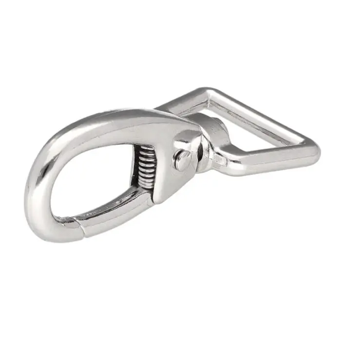 Karabińczyk metalowy 20x62mm SREBRNY (5)