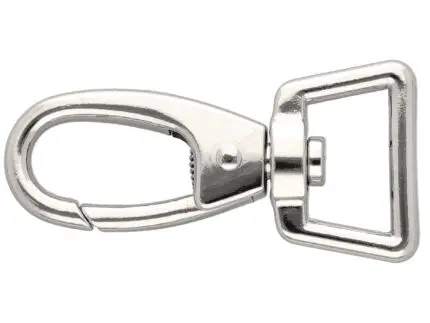 Karabińczyk metalowy 20x62mm SREBRNY (5)