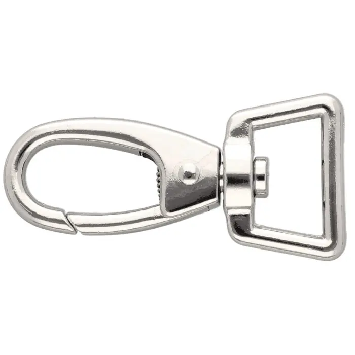 Karabińczyk metalowy 20x62mm SREBRNY (5)