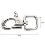 Karabińczyk metalowy 20x68mm SREBRNY (12)