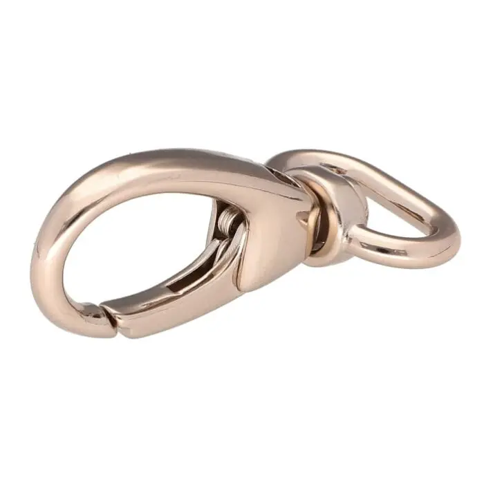 Karabińczyk metalowy 21x59mm JASNE ZŁOTO (17)