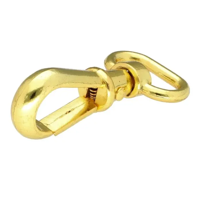 Karabińczyk metalowy 22x59mm ZŁOTY (7)