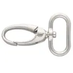 Karabińczyk metalowy 25x50mm SREBRNY MAT(2)