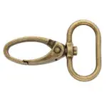 Karabińczyk metalowy 25x50mm STARE ZŁOTO (3)
