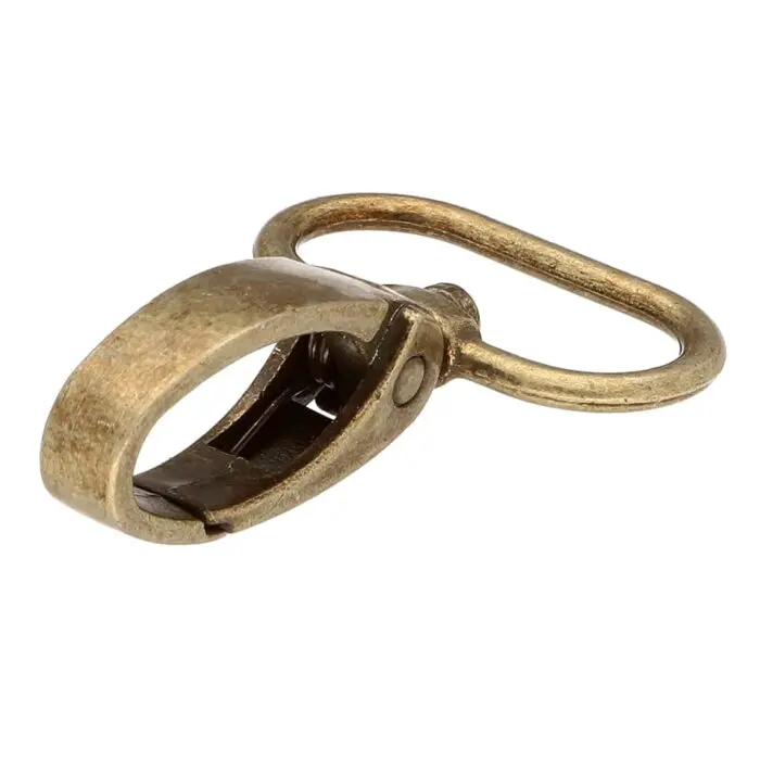 Karabińczyk metalowy 25x50mm STARE ZŁOTO (3)
