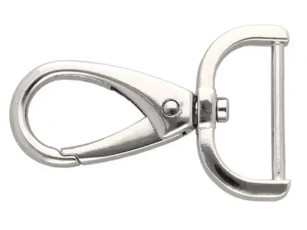 Karabińczyk metalowy 25x53mm SREBRNY (16)