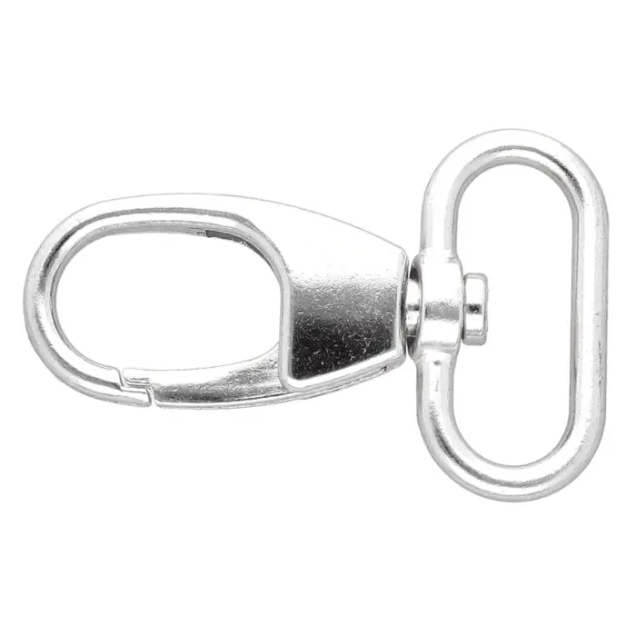 Karabińczyk metalowy 27x53mm SREBRNY (5)
