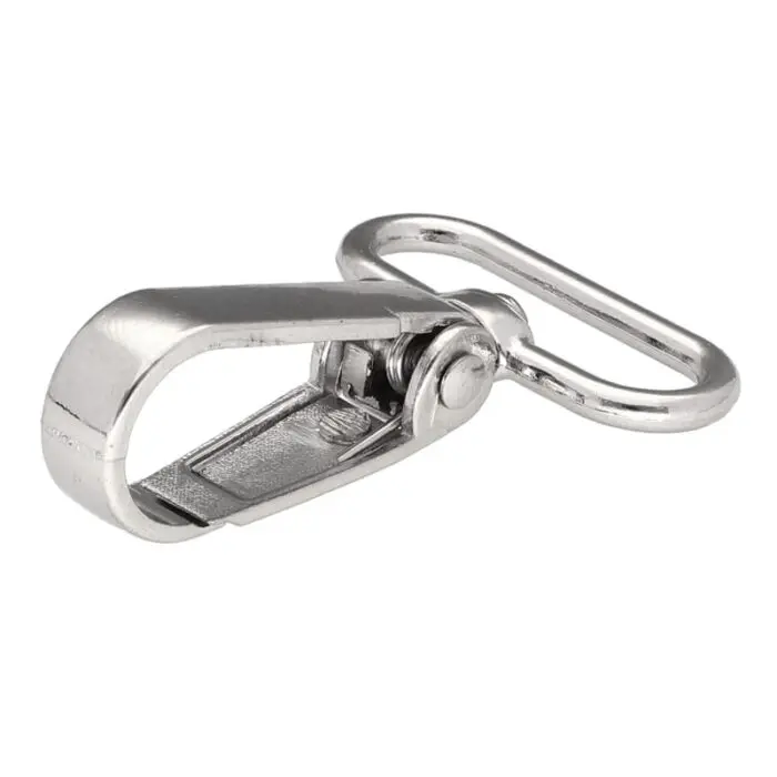 Karabińczyk metalowy 30x55mm SREBRNY (1)