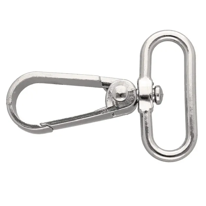 Karabińczyk metalowy 30x55mm SREBRNY (1)