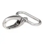 Karabińczyk metalowy 32x50mm SREBRNY (2)