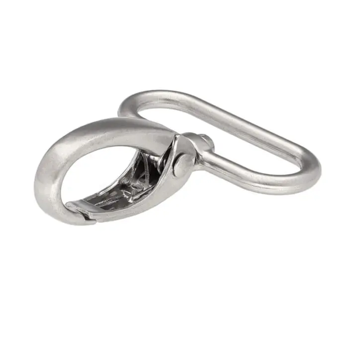 Karabińczyk metalowy 32x50mm SREBRNY MAT (3)