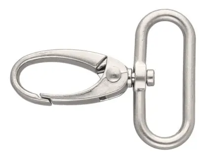 Karabińczyk metalowy 32x50mm SREBRNY MAT (3)