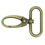 Karabińczyk metalowy 32x50mm STARE ZŁOTO (5)