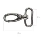 Karabińczyk metalowy 32x60 CZARNY NIKIEL
