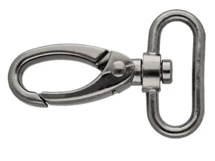 Karabińczyk metalowy 32x60 CZARNY NIKIEL