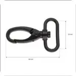 Karabińczyk metalowy 32x60mm CZARNY MAT