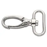 Karabińczyk metalowy 32x60mm SREBRNY (17)