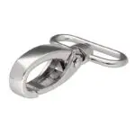 Karabińczyk metalowy 32x60mm SREBRNY (17)