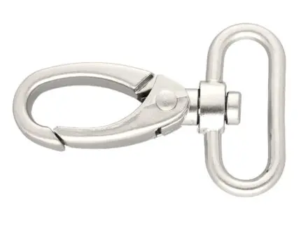 Karabińczyk metalowy 32x60mm SREBRNY MAT (18)