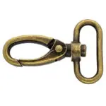 Karabińczyk metalowy 32x60mm STARE ZŁOTO (20)