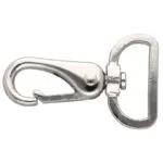 Karabińczyk metalowy 32x65mm SREBRNY (22)