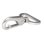 Karabińczyk metalowy 32x65mm SREBRNY (22)