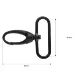 Karabińczyk metalowy 38x50mm CZARNY MAT (4)