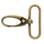 Karabińczyk metalowy 38x50mm STARE ZŁOTO (3)