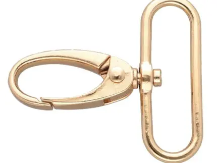 Karabińczyk metalowy 38x50mm ZŁOTY (2)