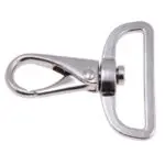 Karabińczyk metalowy 38x56mm SREBRNY (9)