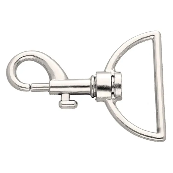 Karabińczyk metalowy 38x60mm SREBRNY (1)
