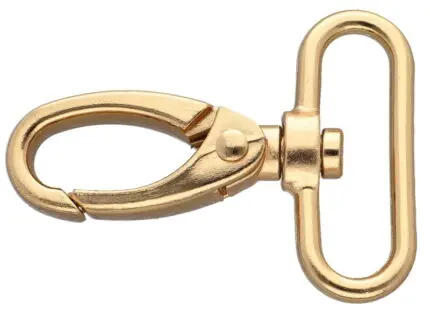 Karabińczyk metalowy 38x60mm ZŁOTY (15)