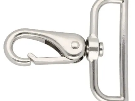 Karabińczyk metalowy 50x65mm SREBRNY