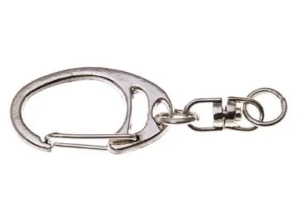 Karabińczyk metalowy 6x33mm SREBRNY