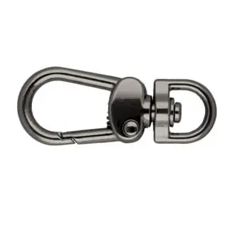 Karabińczyk metalowy 9x42mm CZARNY NIKIEL